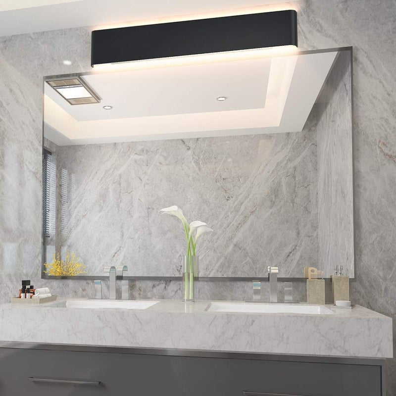 Aipsun 30W/32.6in Modern Black Vanity Light Indoor Modern Rectangular LED Wall Mount Light Up and Down Vanity Light for Bathroom Lighting Fixtures Warm Light 3000K - Image 3